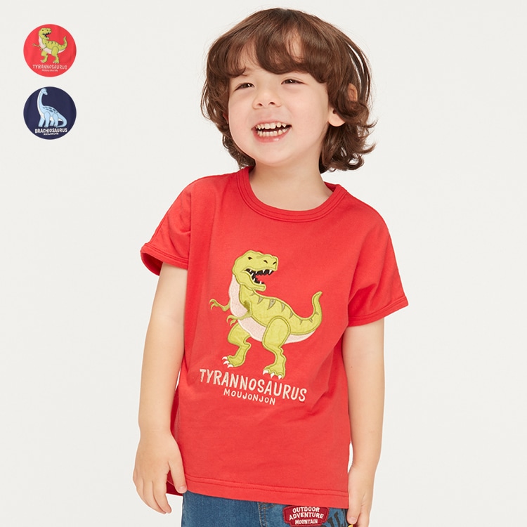 恐竜アップリケ半袖Ｔシャツ | 子供服の通販はこどもの森 - メーカー