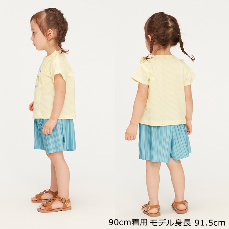フルーツ刺繍フリル付き半袖Tシャツ | 子供服の通販はこどもの森 - メーカー直営公式