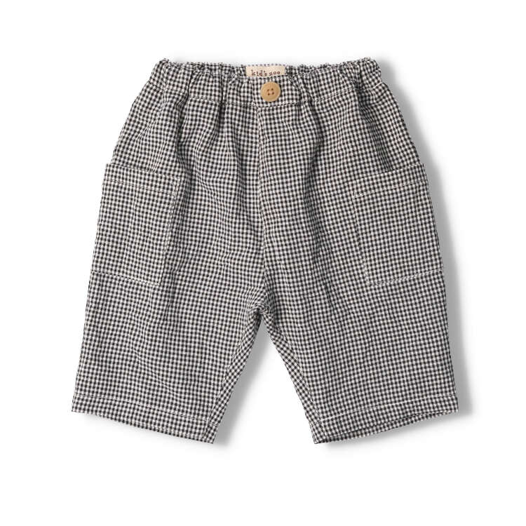 gingham check pattern shorts