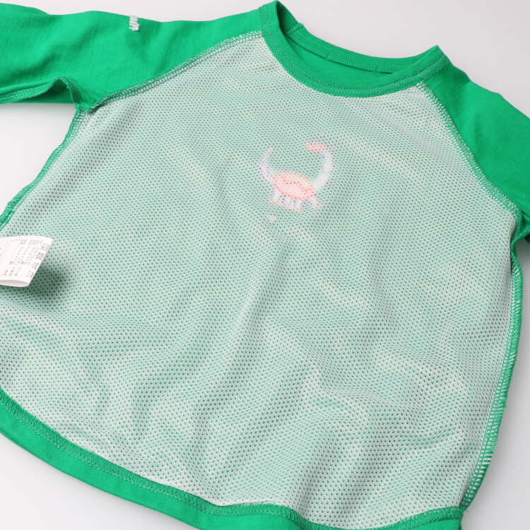 Long-sleeved T-shirt with animal/dinosaur embroidery