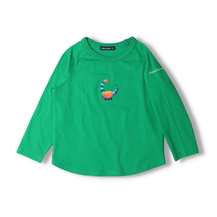 Long-sleeved T-shirt with animal/dinosaur embroidery