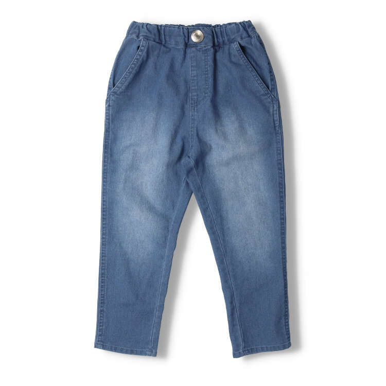 Plain Dump Denim Tapered Long Pants