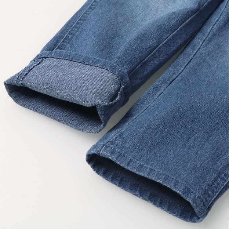 Plain Dump Denim Tapered Long Pants