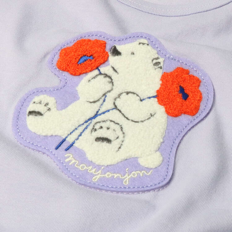 *Rabbit/Kumasagara embroidery long sleeve T-shirt