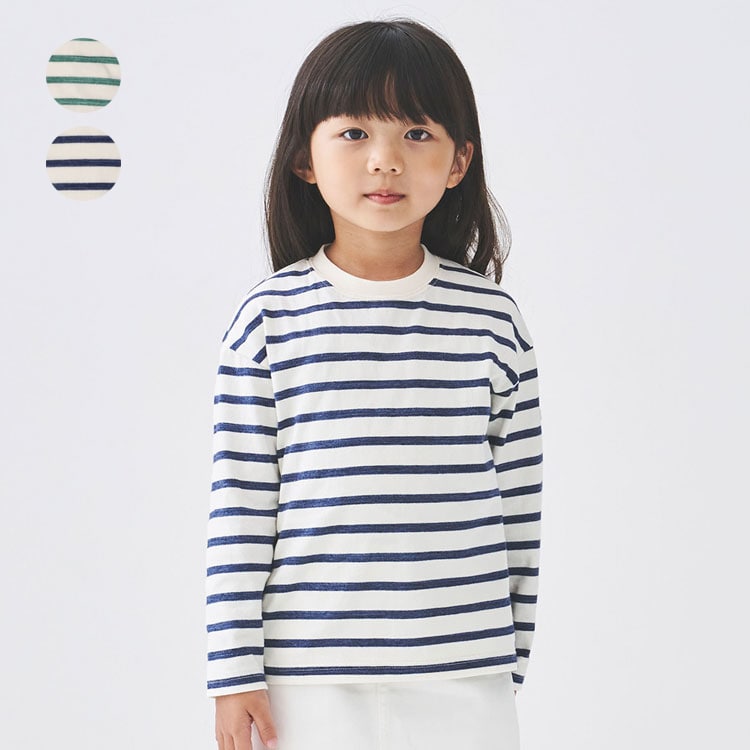 脇配色ボーダー長袖Ｔシャツ | 子供服の通販はこどもの森 - メーカー