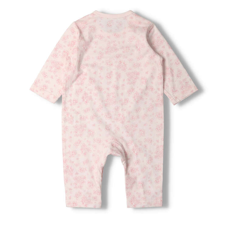 Small flower/dinosaur print T-all romper