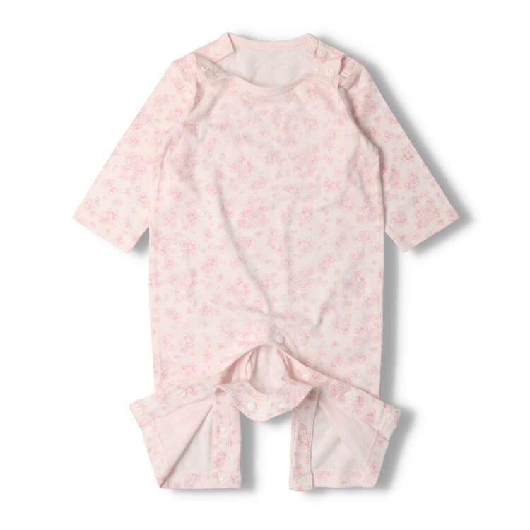 Small flower/dinosaur print T-all romper