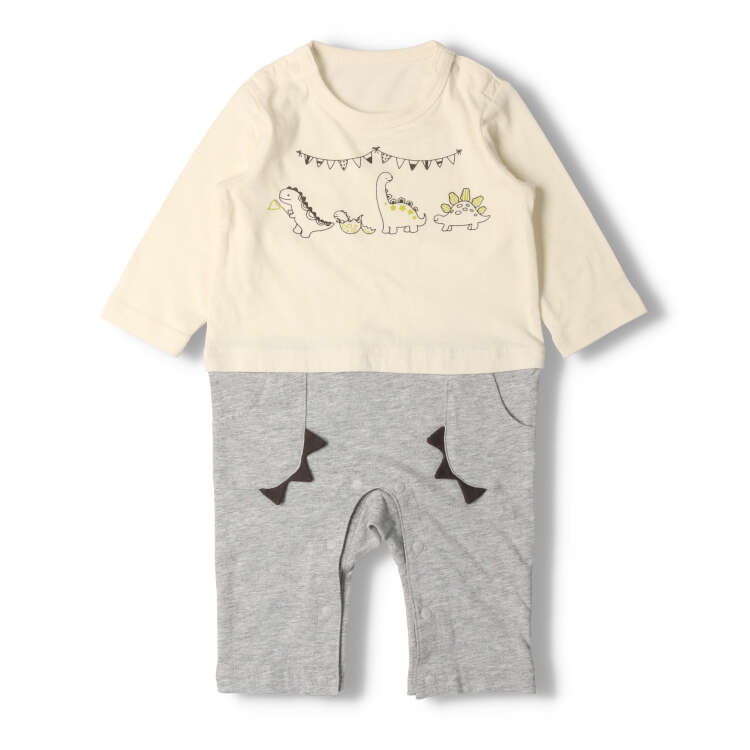 Dinosaur print switching T-all rompers