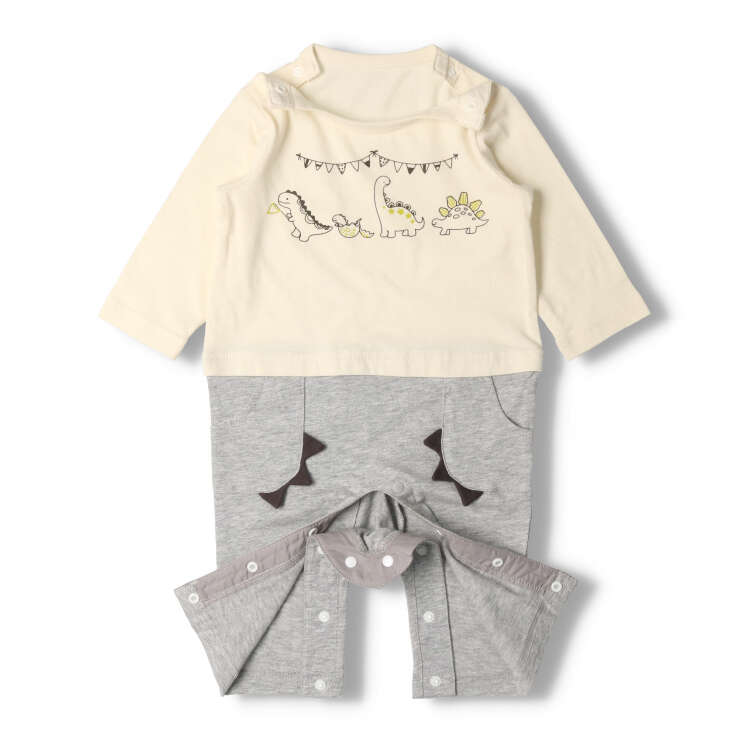 Dinosaur print switching T-all rompers