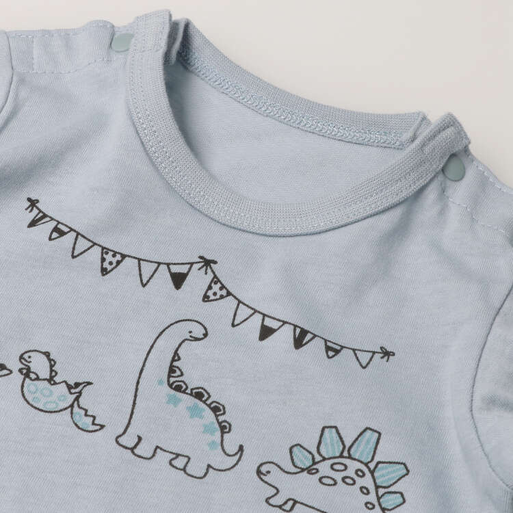 Dinosaur print switching T-all rompers