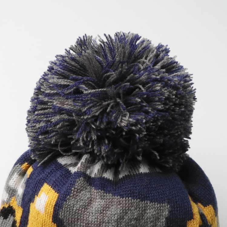 Working Car Pattern Knit Hat with Ears