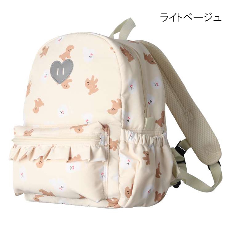 Poodle and working car print water-repellent bonded backpack