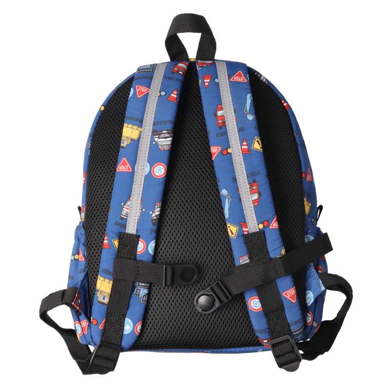 Poodle and working car print water-repellent bonded backpack