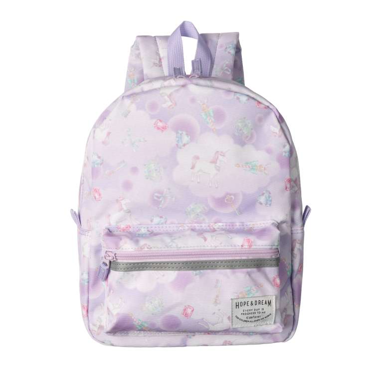 Dinosaur and unicorn print water-repellent backpack