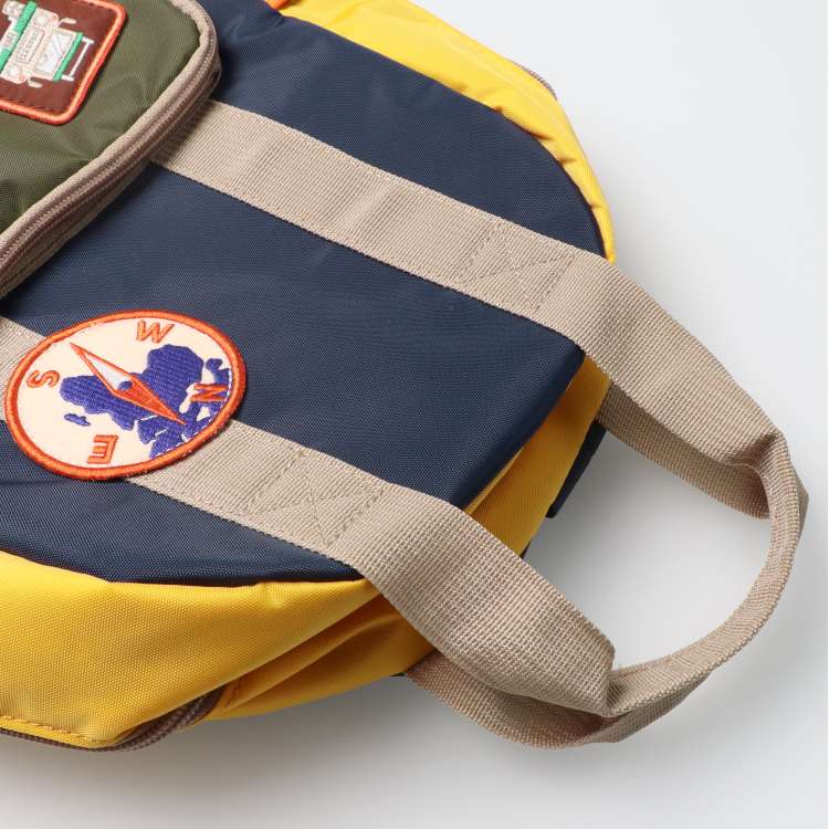 Water-repellent backpack with patch color scheme