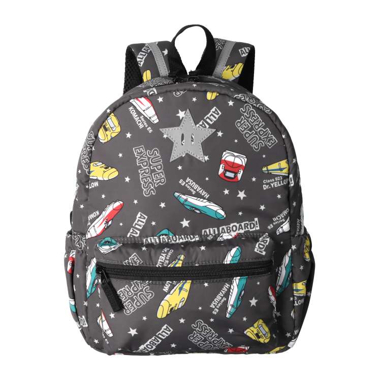 JR Shinkansen train pattern water-repellent backpack