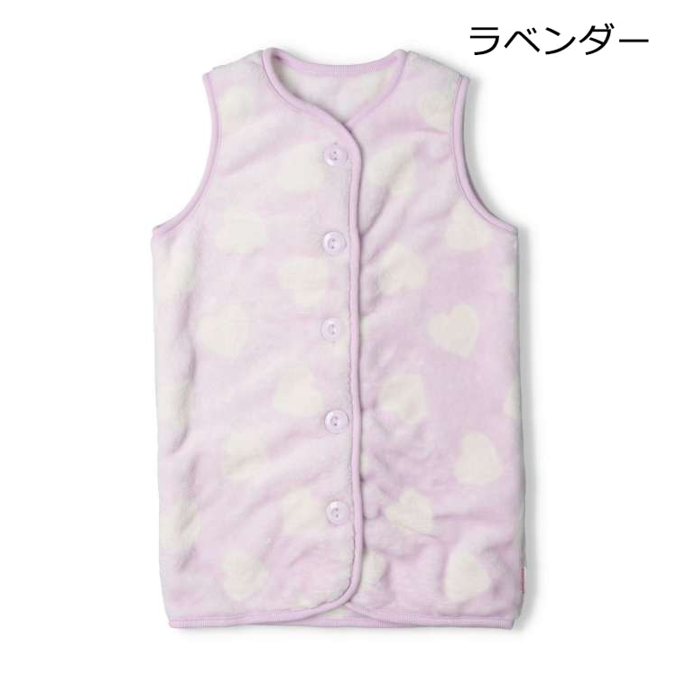 Heart and Working Car Pattern Boa Fleece Vest