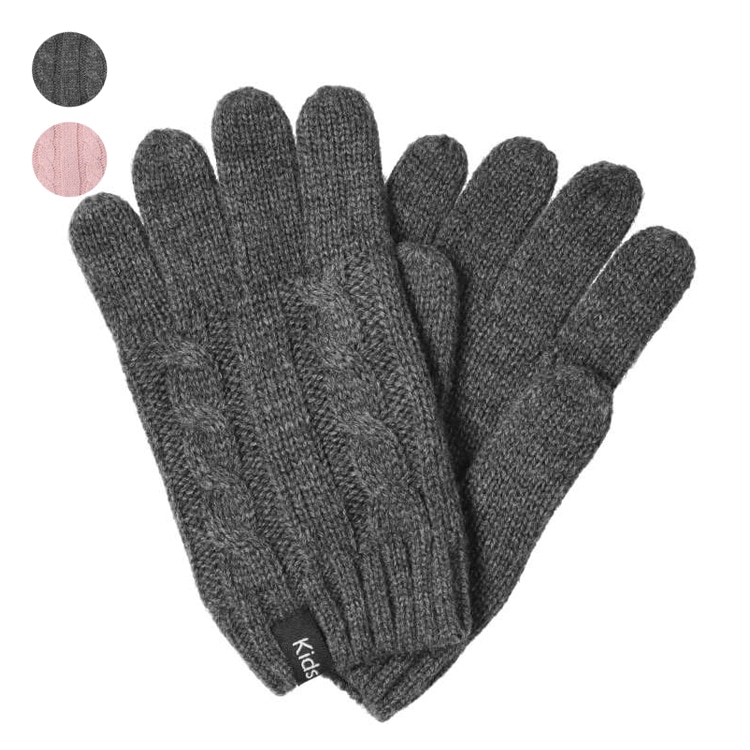 Cable knit gloves