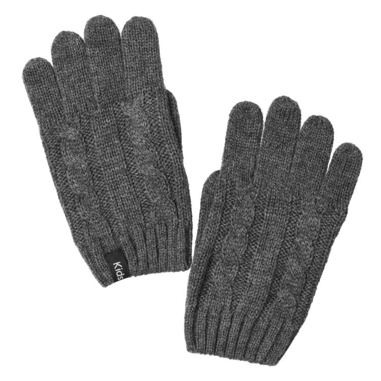 Cable knit gloves