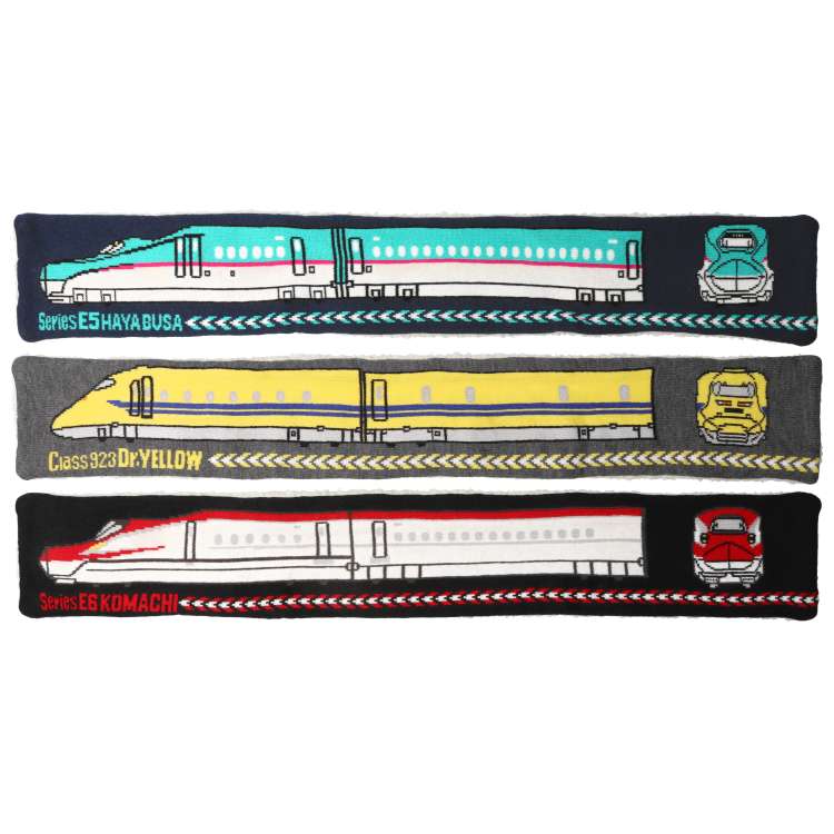 *JR Shinkansen train patterned scarf