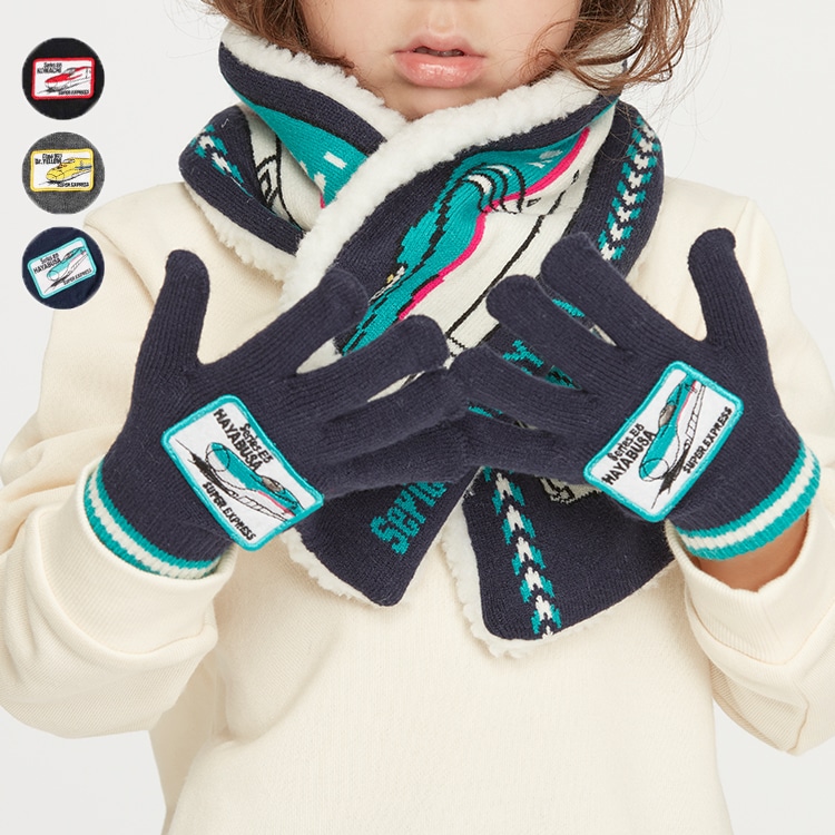 *JR Shinkansen train pattern gloves