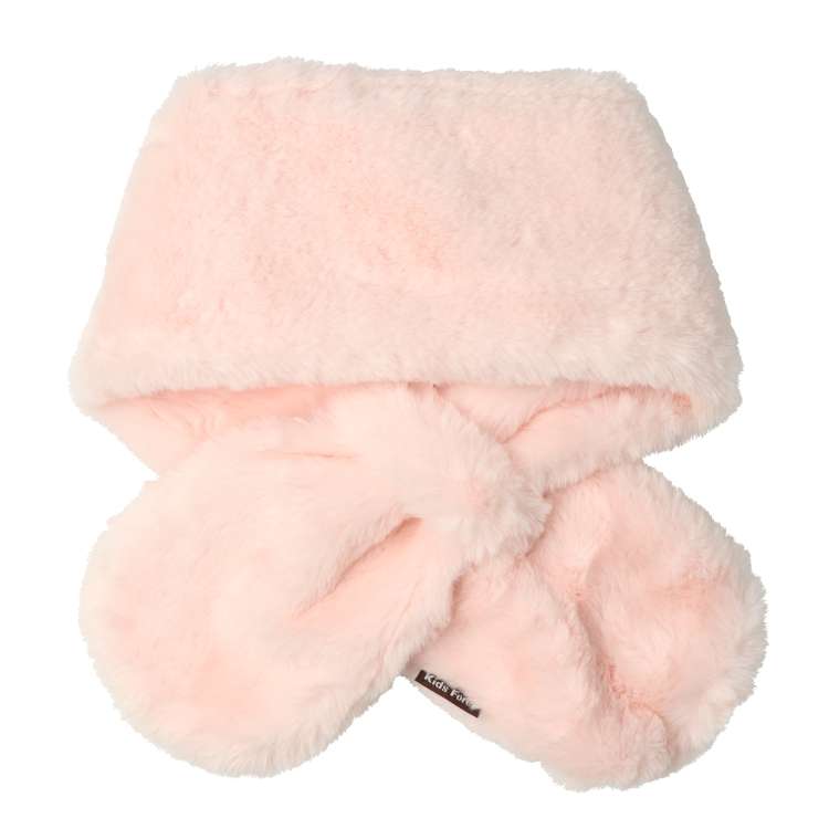 Fluffy bear and rabbit faux fur scarf