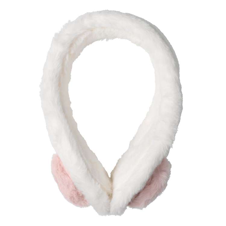 Fluffy heart faux fur earmuffs