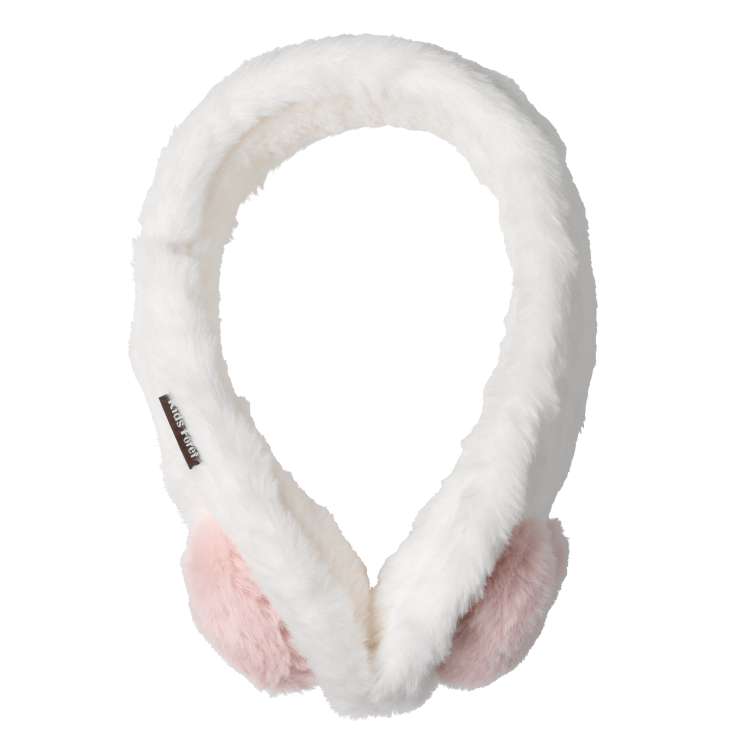 Fluffy heart faux fur earmuffs