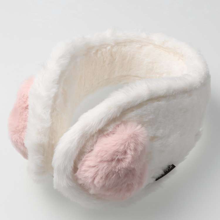 Fluffy heart faux fur earmuffs