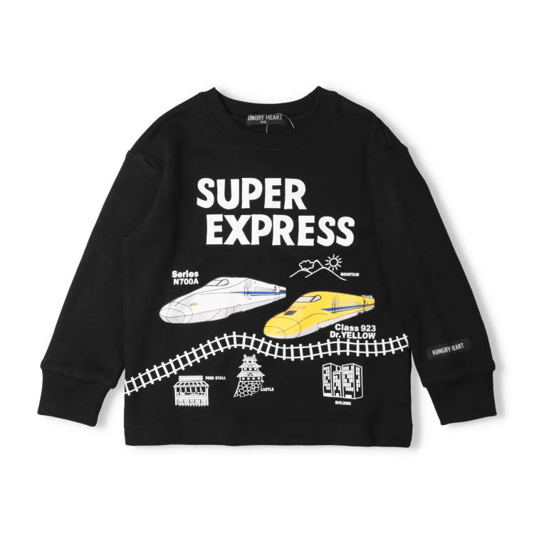 JR Shinkansen train track fleece sweatshirt