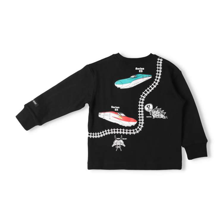 JR Shinkansen train track fleece sweatshirt