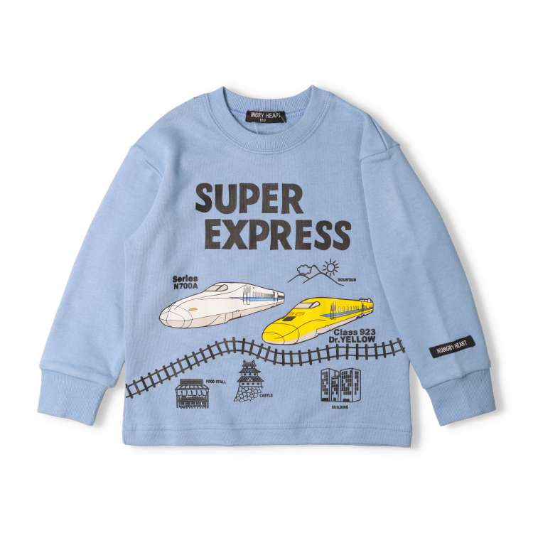 JR Shinkansen train track fleece sweatshirt