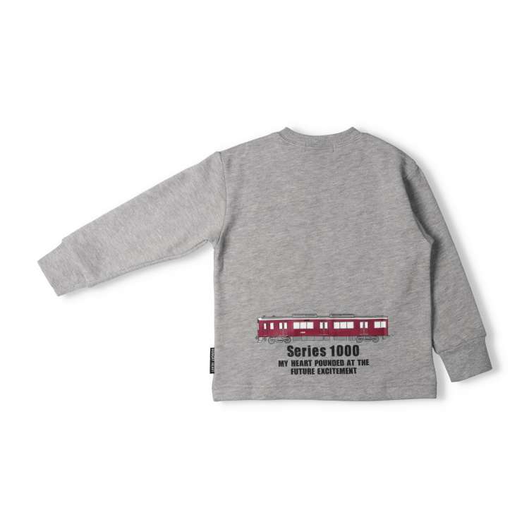 Hankyu Railway Ticket Applique Train Track Fleece Sweatshirt