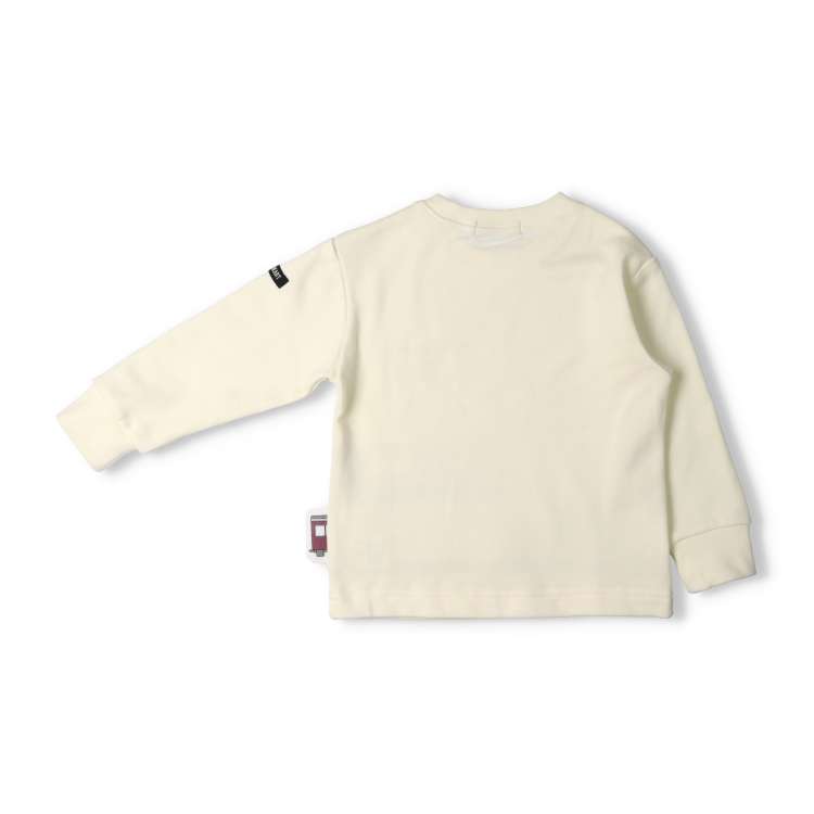 Hankyu train print fleece sweatshirt