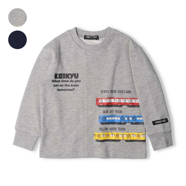 *Keikyu Railway train print fleece sweatshirt