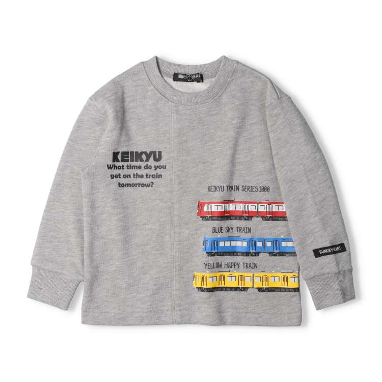 Keikyu Electric Railway train print fleece sweatshirt