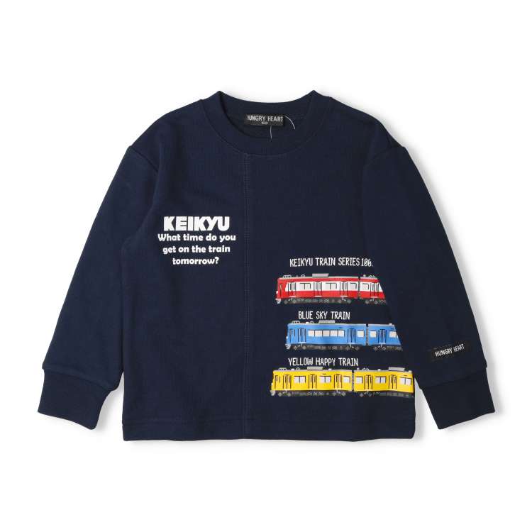 Keikyu Electric Railway train print fleece sweatshirt