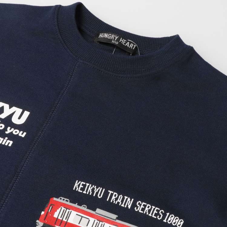 Keikyu Electric Railway train print fleece sweatshirt