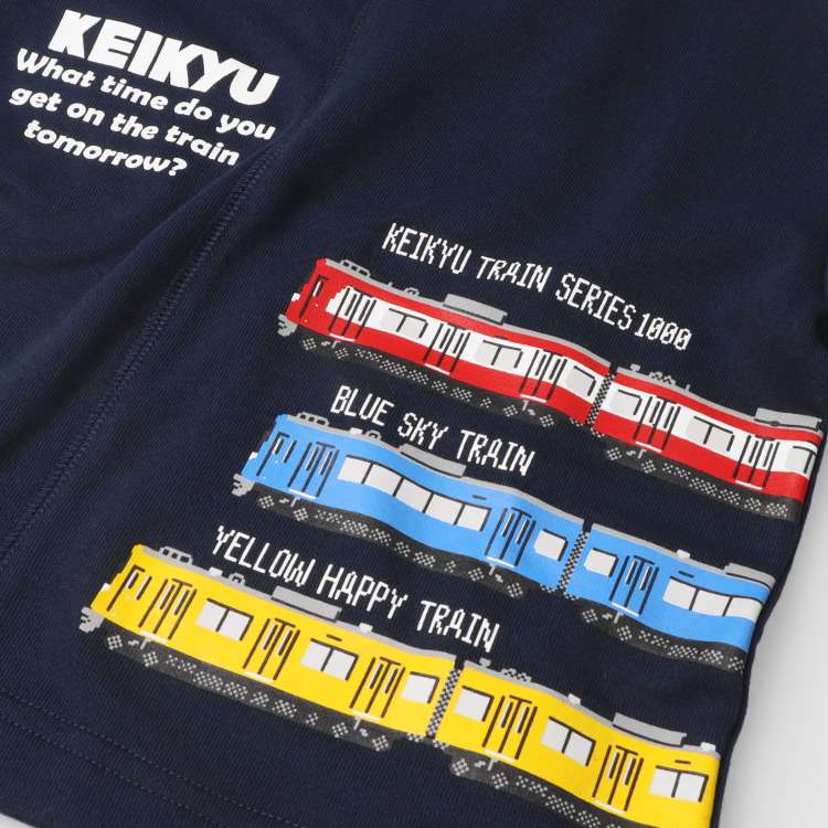 Keikyu Electric Railway train print fleece sweatshirt