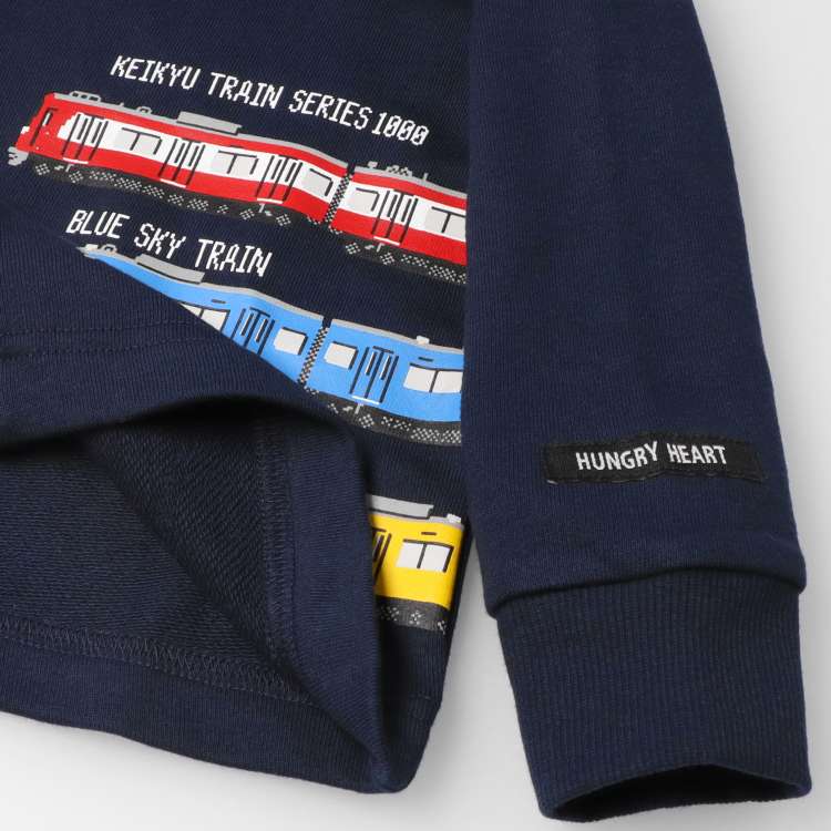 Keikyu Electric Railway train print fleece sweatshirt