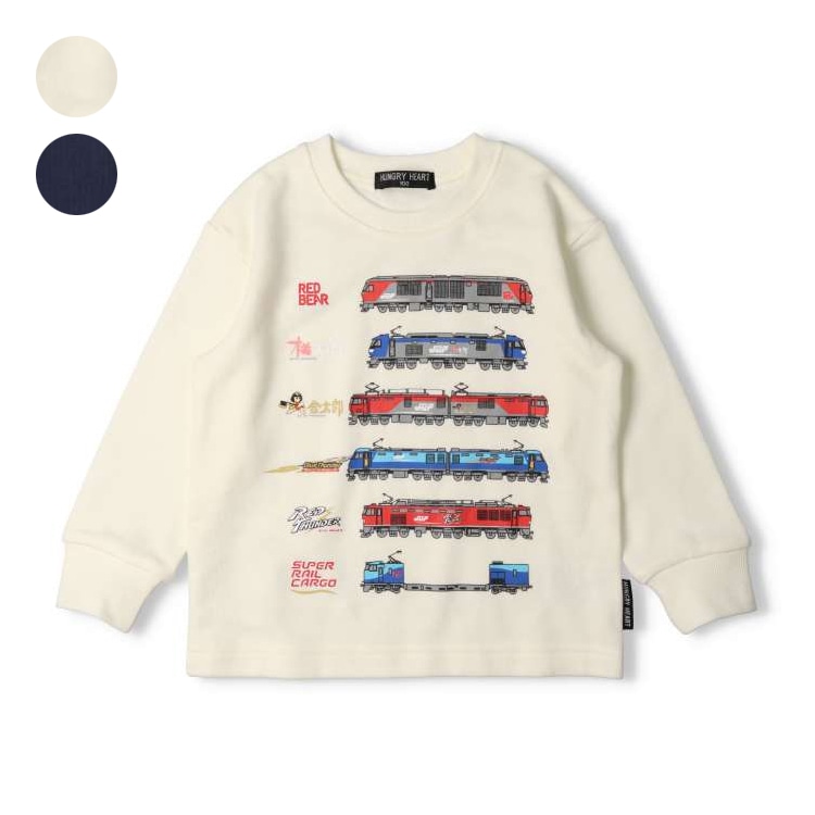 JR Freight Train Collection Fleece Sweatshirt (Off White, 120cm)