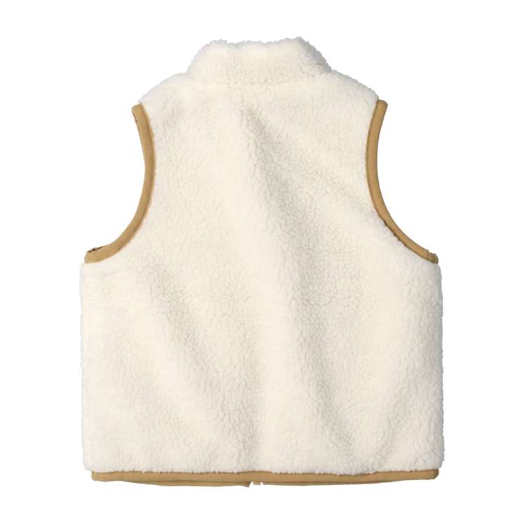 Argyle pattern/plain reversible boa vest