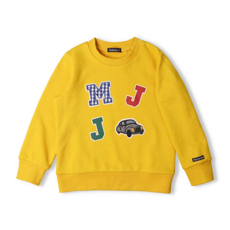 Fleece sweatshirt with car applique