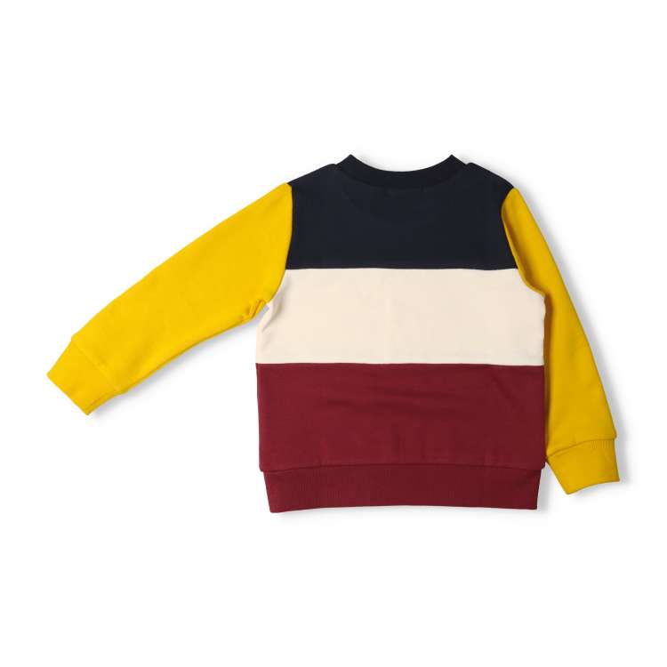 3-color fleece sweatshirt