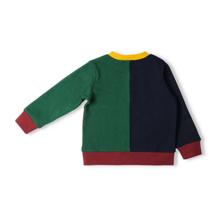 3-color fleece sweatshirt