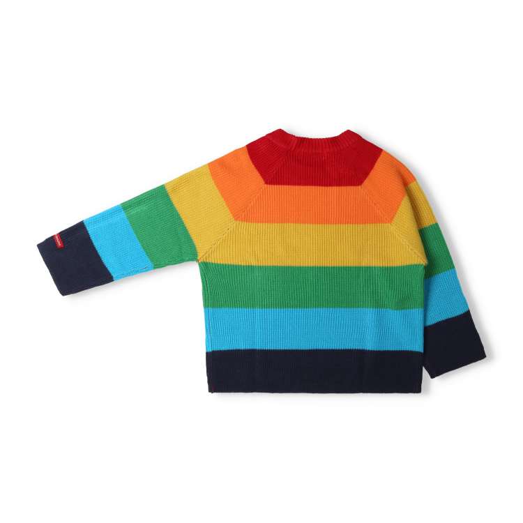 Rainbow washable knit sweater