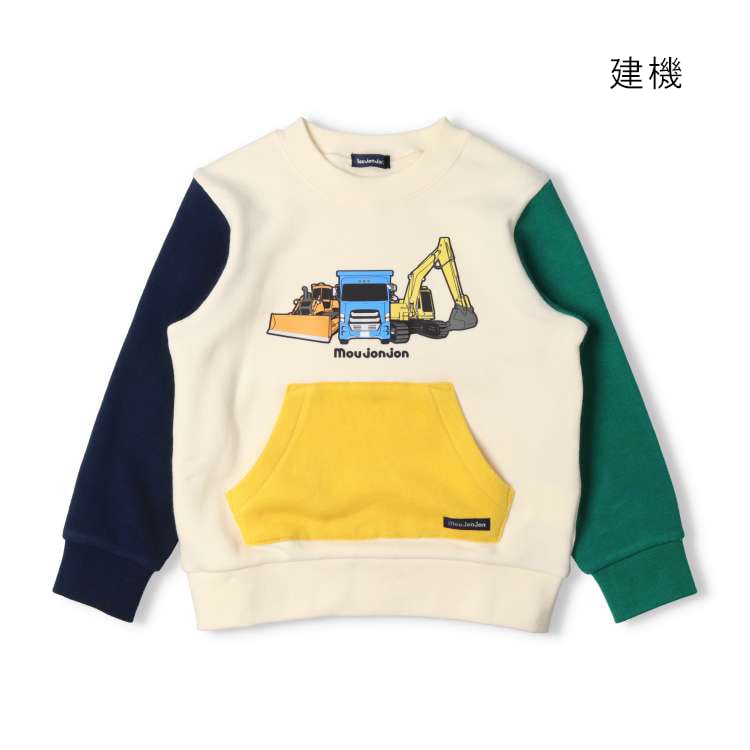 Soft and stretchy fleece sweatshirt with working car print