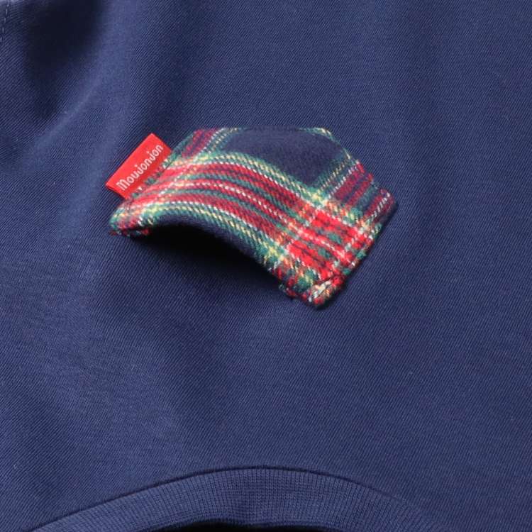 Tartan check sleeve change long sleeve T-shirt