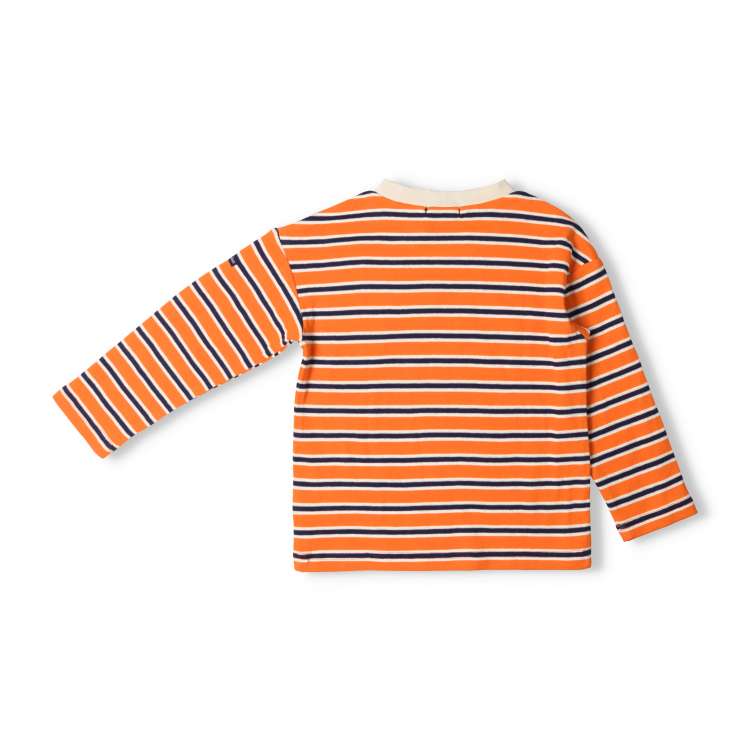 Bonded striped long sleeve T-shirt