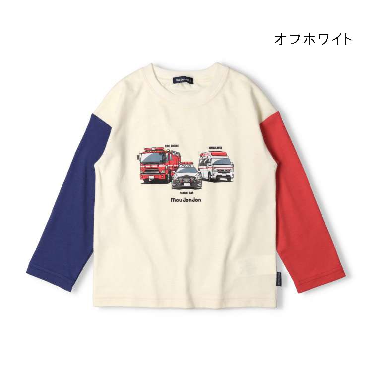 Working Car Sleeve Switching Long Sleeve T-Shirt